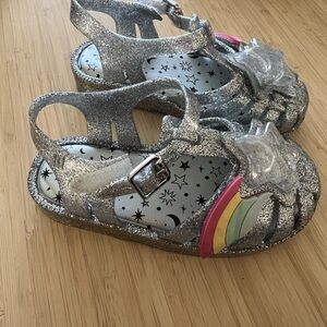 Mini Melissa jelly sandals clear size 10 toddler